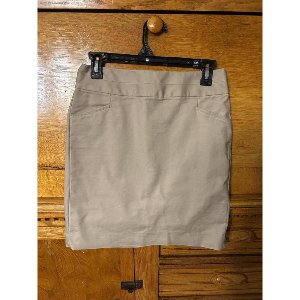 Banana Republic Preppy Khaki Tan Pencil Skirt Old‎ Money Gorpcore Minimalist